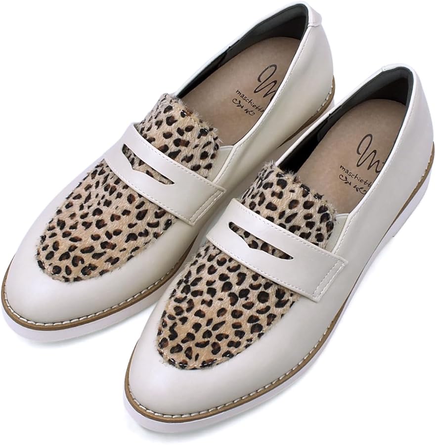 Amazon | [マスチェッタ] ローファー レディース 軽量厚底 幅広設計